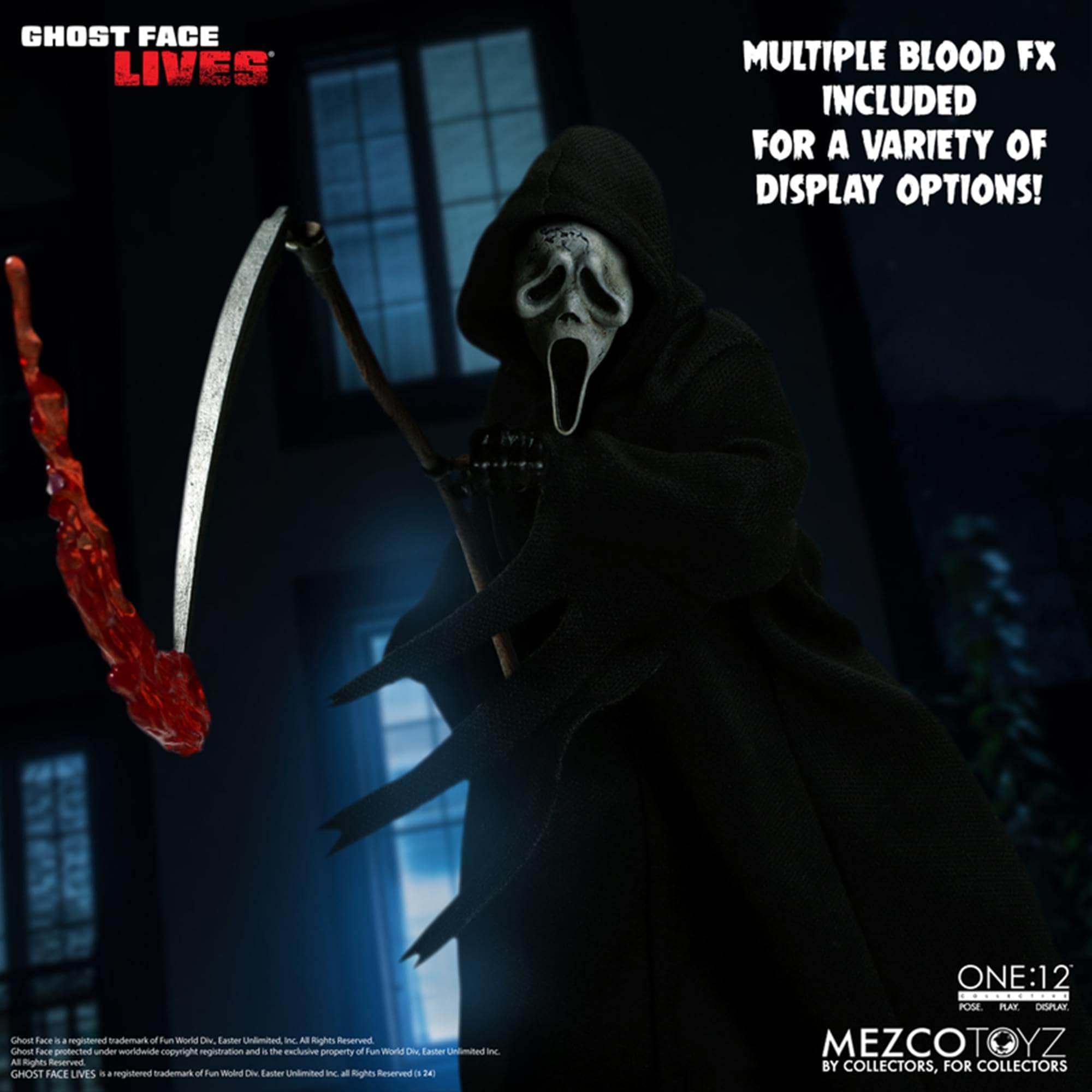 Scream One:12 Boneco de rosto de fantasma coletivo | Amazon.com.br